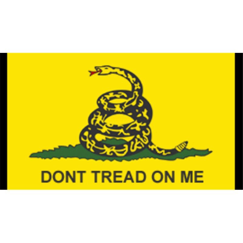 DON"T TREAD ON ME License plate Yellow