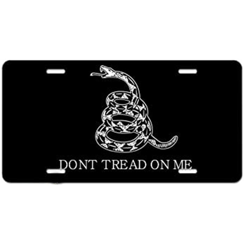 DON"T TREAD ON ME License plate Yellow